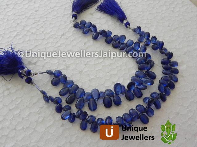 Kyanite Faceted Pear Beads